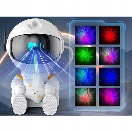 Kinder Astronaut dekorative Nacht Stern Projektor Lampe LED 5W RGB 170° Ein/Aus Schalter Weiß Masterled