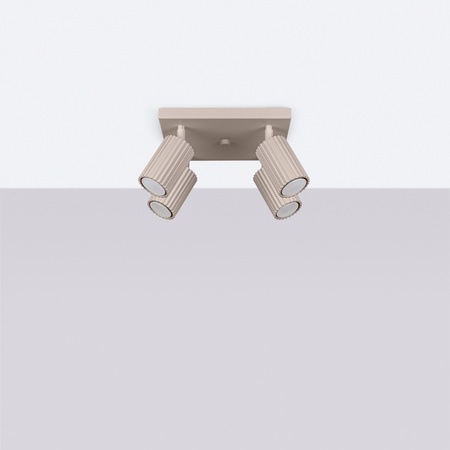 Plafond Deckenleuchte 4x GU10 Aluminium Taupe Carbon Deep Space SL.1769 Sollux