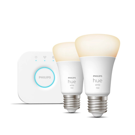 2PAK LED-Glühbirne E27 A60 9.5W 2700K Warm PHILIPS HUE Weiß Bluetooth Zigbee + Hue Bridge