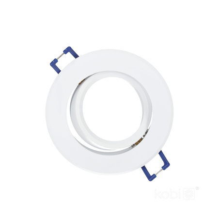 Halogen-Einbauleuchte GU10 MR16 OH29 rund beweglich mattweiß Kobi