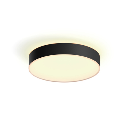 LED Decke Plafond Enrave Schwarz 19.2W 38cm CCT PHILIPS HUE Bluetooth + Dimmschalter