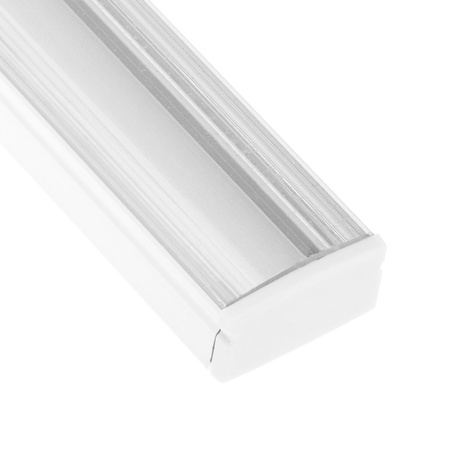 Aluminium LED-Profil KM36 mit Klarglasabdeckung und Endkappen, 1m Silber LUMILED