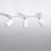 Anbauleuchte RING 3L 3xGU10 Reflektor Halogen Beweglich Minimalistisch Weiß SOLLUX