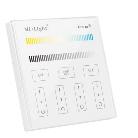 CCT LED Wandpaneel Dimmer 230V Mi-Light 4 ZONE TOUCH - T2