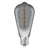 Dekorative LED-Glühbirne ST64 Edison E27 7.8W = 30W 360lm 1800K Warm 320° Smoke Filament Dimmbar Vintage 1906 Osram