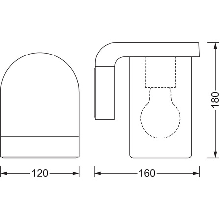 Wandleuchte E27 IP44 Endura CLASSIC CASCADE WALL LEDVANCE Wandleuchte