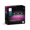 LED Xamento 3x 4.2W IP44 CCT RGB Circular Schwarz PHILIPS HUE Bluetooth Badeinbauleuchte