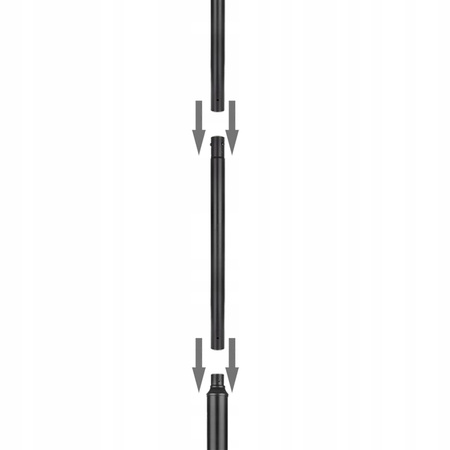 Lichtmast 1m Verlängerung zum Laternenmast Rundmast Schwarz