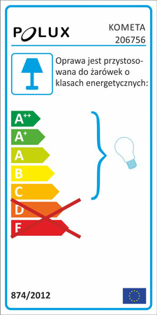 Gipsleuchte Wandleuchte dekorativ KOMETA 1xE14 weiß GOLDLUX (Polux)