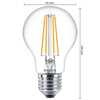 Set mit 2x LED-Glühbirne E27 A60 7W = 60W 806lm 2700K Warmfilament PHILIPS