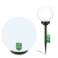 Solar-Garten-LED-Lampe zum Einstecken weiße Kugel ATRIS 15cm LUMILED