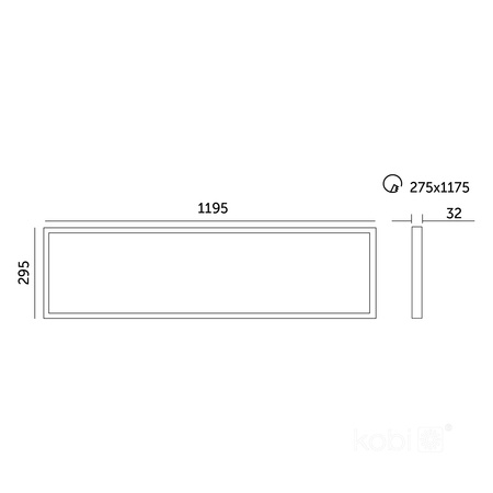 LED Flächenpanel 40W 5200lm 90° CCT Weiß 30x120cm Capri Pro Kobi