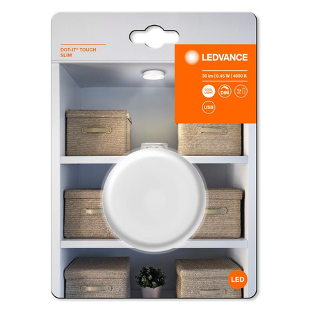 Tragbare LED-MÖBEL-Unterbauleuchte 0,45W 32lm 4000 K DOT-it Touch Slim Weiß LEDVANCE dimmbar