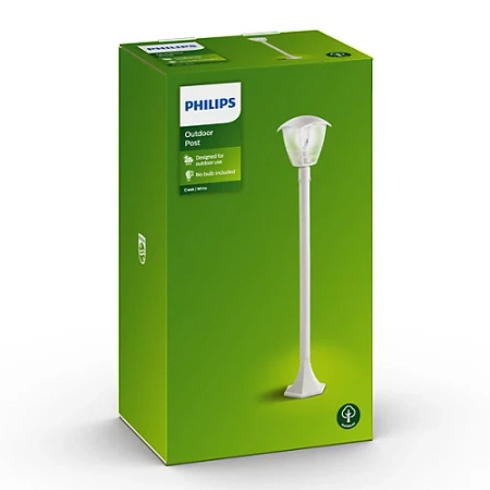 Outdoor LED Gartenleuchte CREEK myGarden E27 IP44 Laternenmast 100cm Weiß PHILIPS