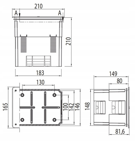 Einstellbare Lightning-Anschlussbox R.8147 PAWBOL