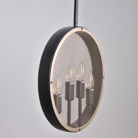 Retro Vintage Deckenpendellampe 4xE14 schwarz + gold ARETE IL MIO GOLDLUX (Polux)