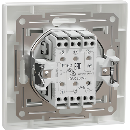 Asfora Doppel-Treppenmontageschalter Schalter IP20 weiß