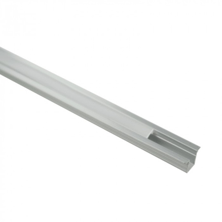 LED-Einbauprofil aus eloxiertem Aluminium 2m mit mattiertem Diffusor für LED-Streifen + Endkappen Ecolight PW Serie