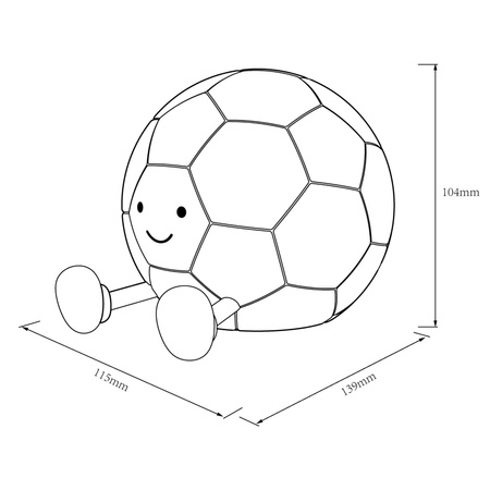 LED Dekorative Lampe 2W 3000K Warmweiß Schwarz Dimmbar Fußball Sanico Goldlux