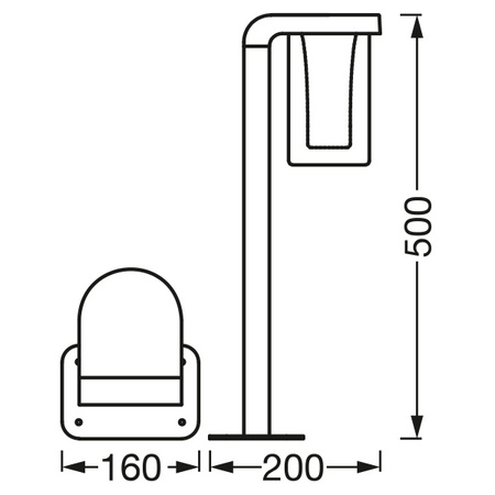 POST Garten-Außenstehleuchte SMART+ WiFi LED 10W 420lm CASCADE 50cm LEDVANCE