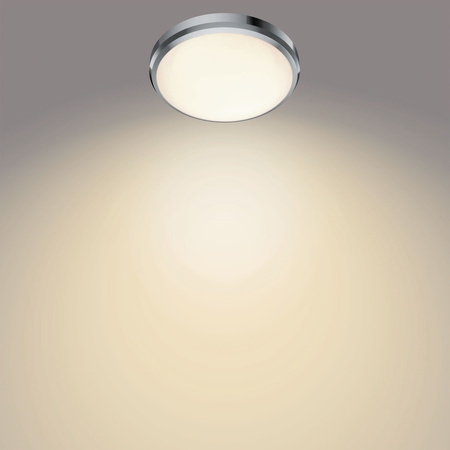 Plafond LED-Anbauleuchte DORIS 6W 2700K IP44 22cm Chrom PHILIPS