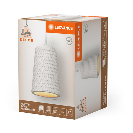 Dekorative Decke Pendelleuchte E27 Überhang Weiß Dekor Ledvance
