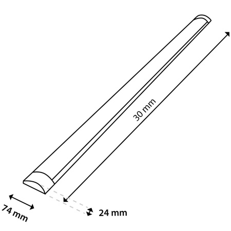 2x LED-Linear-Garagenleuchte 9W 4000K Neutrale Farbe 30cm
