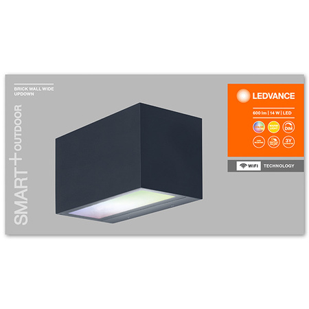 LEDVANCE SMART+ BRICK MULTICOLOR Fassadenwandleuchte 14W 600lm WARME FARBE + RGB