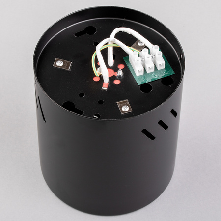 Aufbauleuchte E27, Aufbauspot Runde Tube Schwarz Fest APUS 10 LUMILED