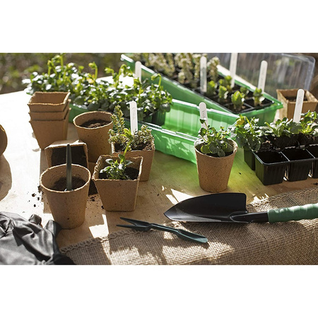 Satz von 10x Torf Palette 3x4 15,5 x 11,5 cm für Seedling Seeding Quilting Biologisch abbaubar Quadrat