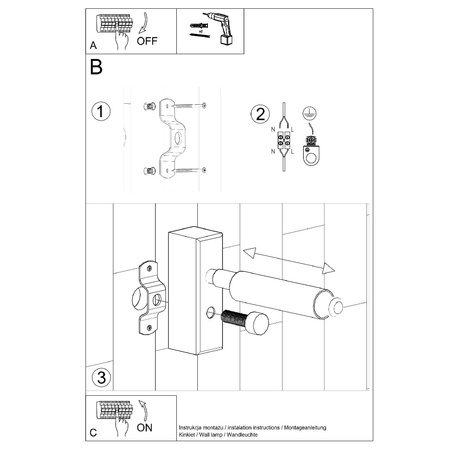 LED EYETECH G9Wandleuchte Moving white SOLLUX
