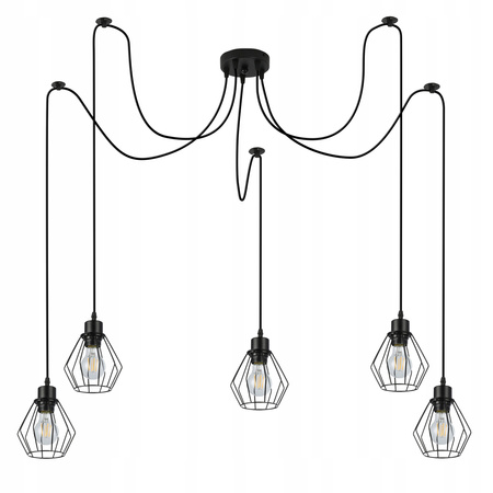 Masterled Ceiling Luminaire 5x E27 Schwarz Otto Pendelleuchte