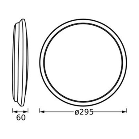Plafond LED Deckenanbauleuchte 16W 1100lm 3000K Warm Silver 29cm Orbis Ledvance