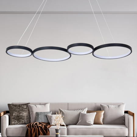 LED-Deckenleuchte 42W 5700lm 4000K Neutral Schwarz Flamenco Sanico Goldlux