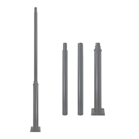 Beleuchtungsmast Klappmast für Straßenlaternen mit Sichtfenster 3m fi60 Grau KOBI