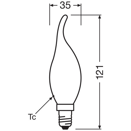 LED Leuchtmittel E14 BA35 2,5W = 25W 250lm 2700K Warm 300° OSRAM STAR Filament