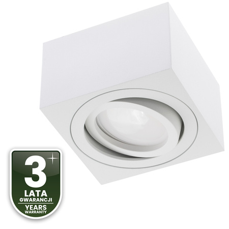 Aufputz HALOGEN Spot Tube Beweglich Quadratisch Weiß 50mm AMAT-S LUMILED