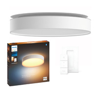 LED Plafond Deckenleuchte Enrave Weiß 33.5W 42.5cm CCT PHILIPS HUE Bluetooth + Dimmschalter