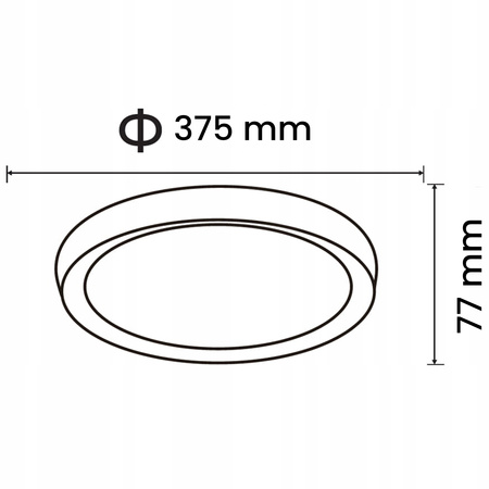 Jasmin Aufbau LED Deckenleuchten 2x E27 38cm rund Holz KANLUX