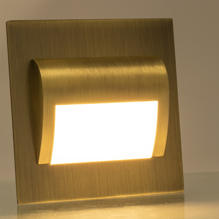 LED-Treppenleuchte 1,2W warmes Messing DECORUS 9 ProVero