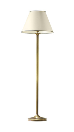 CLASSIC E27 Steh-Stehlampe Lampenschirm 155cm klassisches Ecru-Gold Jupiter