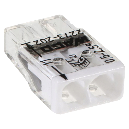 100x WAGO 2273-202 Quick Connect Installationsverbinder für DRAHT 2x0,5-2,5mm
