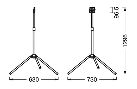 LED-Flutlicht 1x10W 900lm 6500K IP65 Arbeiten Tragbar LEDVANCE