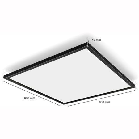 LED-Anbaupanel Aurelle Schwarz 39W CCT 60cm PHILIPS HUE Bluetooth + Dimmschalter