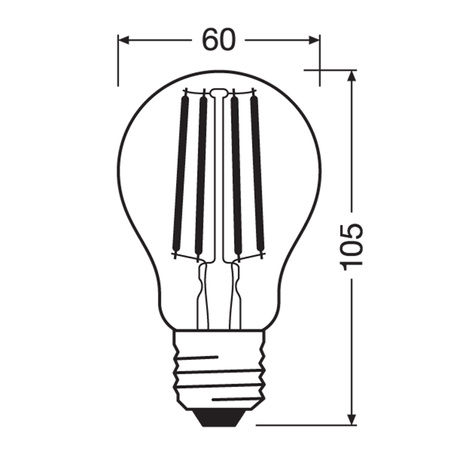 LED Lampen E27 A60 7W = 60W 806lm 2200-2700K Warm 320° Glühfaden Dimmbar OSRAM Superstar