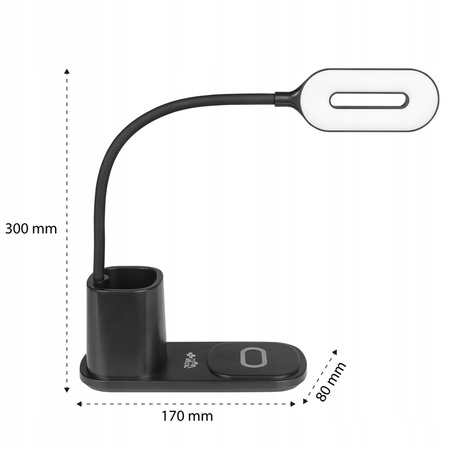 LED-Nachttischlampe 3W 3000K - 6000K USB Touch mit QI-Ladegerät NINA