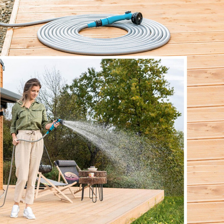 Gartenwasserschlauch 22,5m dehnbar mit Pistole und Kupplungen BASIC CELLFAST