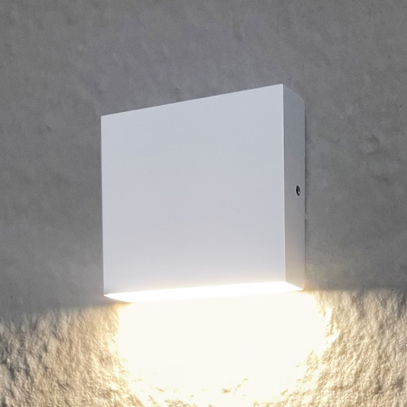LED-Gartenwandleuchte Weiß oben oder unten 3,5W 250lm IP44 QUADRATISCH CHICAGO GOLDLUX (Polux)