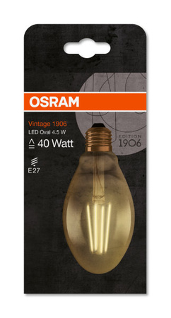 LED-Lampe E27 OVAL 4.5W = 40W 470lm 2500K Warm 360° OSRAM Vintage 1906