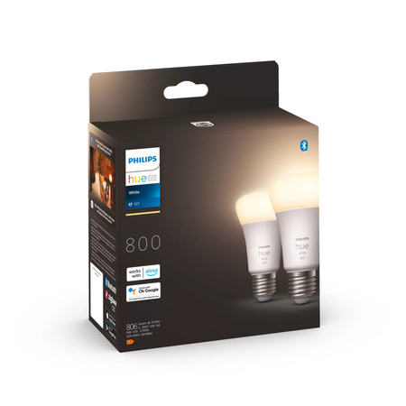 2PAK LED-Lampe E27 A60 9W 2700K Warm PHILIPS HUE Weiß Bluetooth Zigbee